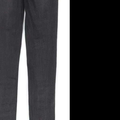 NEXT Womens Black Cotton Skinny Jeans Size 6 L29 in Regular Zip