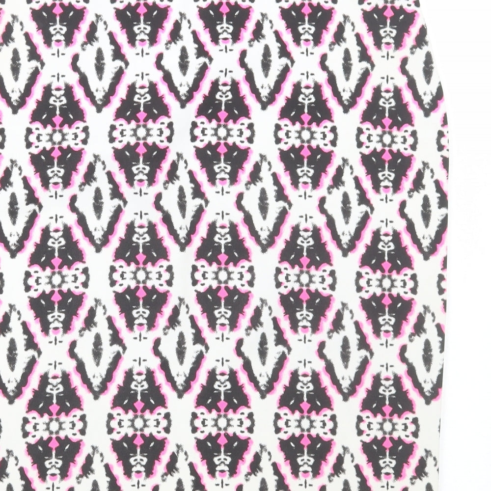 Simply Be Womens Multicoloured Geometric Polyester Straight & Pencil Skirt Size 16