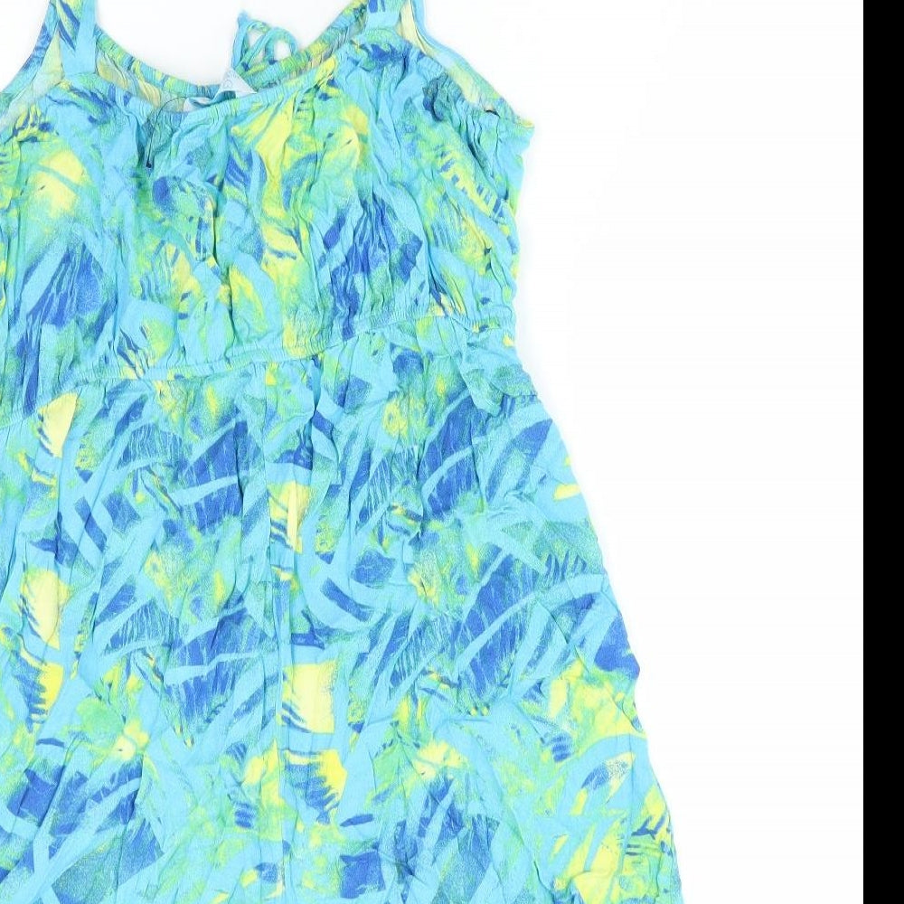 Primark Womens Multicoloured Geometric Viscose Playsuit One-Piece Size 16 Pullover