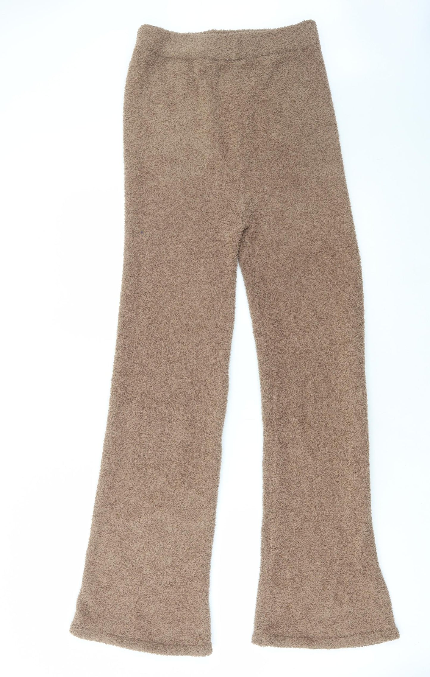 PRETTYLITTLETHING Womens Beige Polyester Trousers Size M L34 in Regular