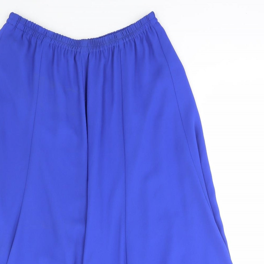 Oliver James Womens Blue Polyester Flare Skirt Size 22
