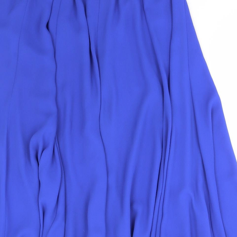 Oliver James Womens Blue Polyester Flare Skirt Size 22