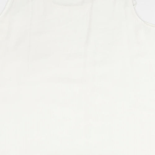 Michael Gold Womens Ivory Polyester Basic Blouse Size 22 Scoop Neck