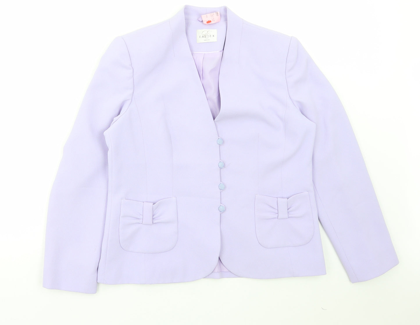 Eastex Womens Purple Jacket Blazer Size 10 Button