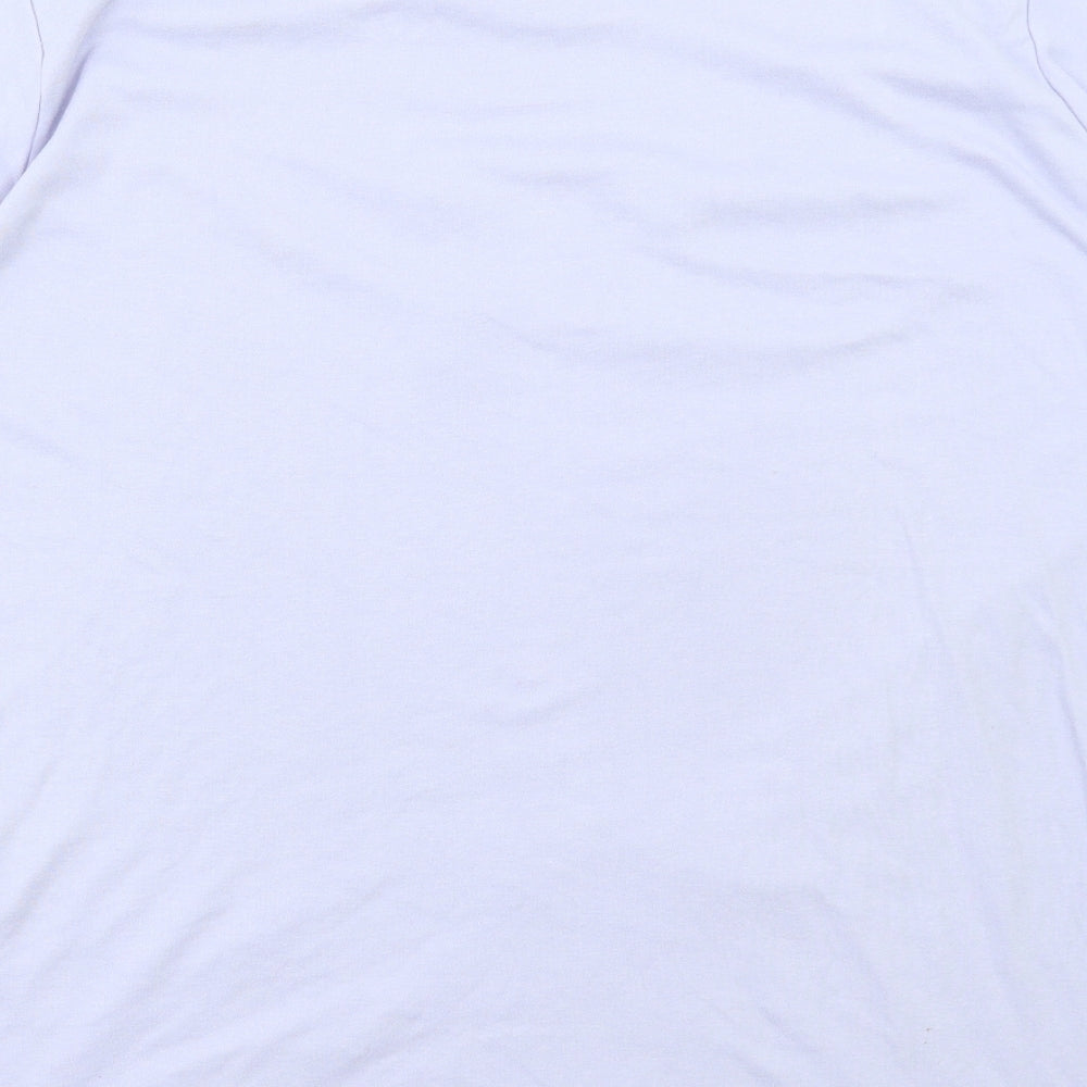 Honor Millburn Womens Purple Cotton Basic T-Shirt Size L Round Neck