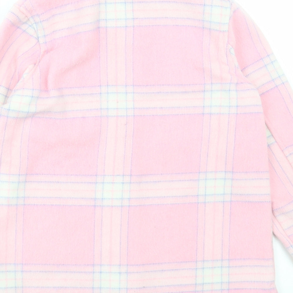Miss E-vie Girls Pink Plaid Jacket Size 10-11 Years Button
