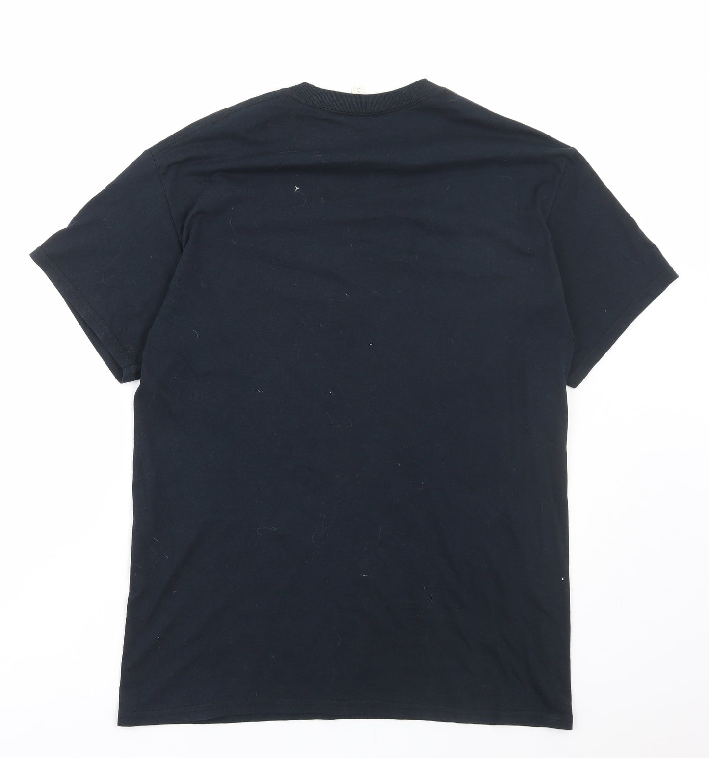 Miss Selfridge Womens Black Polyester Basic T-Shirt Size M V-Neck - Free, Lace detail