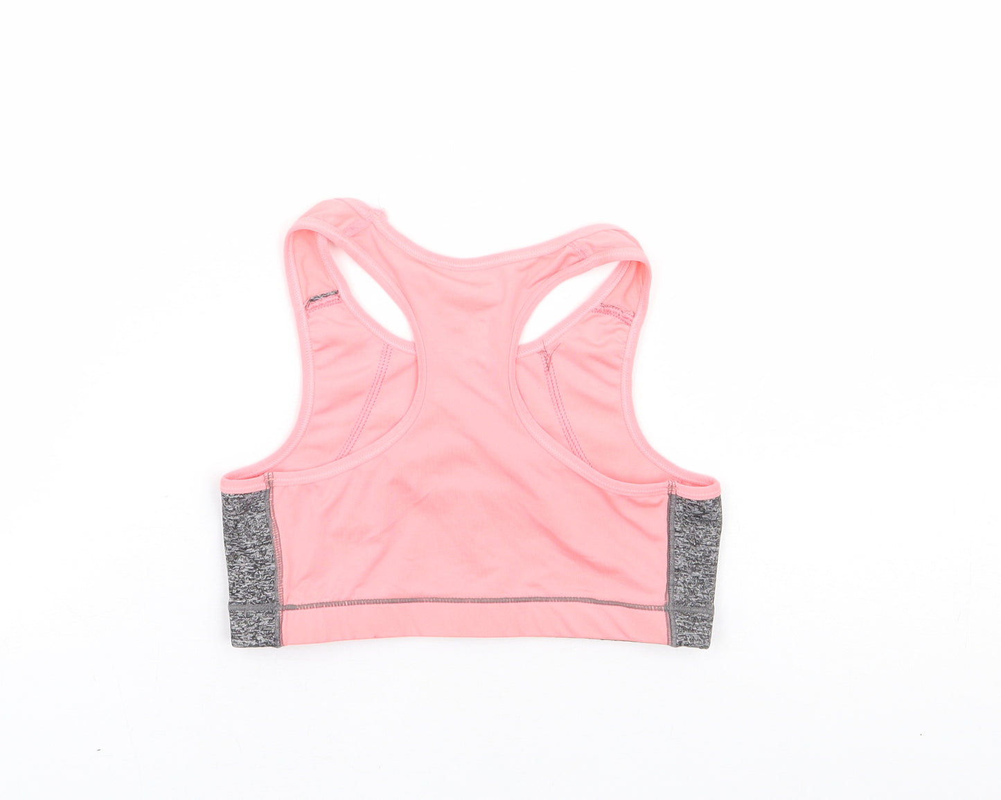 Active Fit Girls Grey Polyester Cropped Tank Size 8-9 Years Round Neck Pullover - Sports Bra