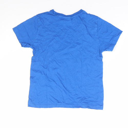 Primark Boys Blue 100% Cotton Basic T-Shirt Size 7-8 Years Round Neck Pullover - Spiderman