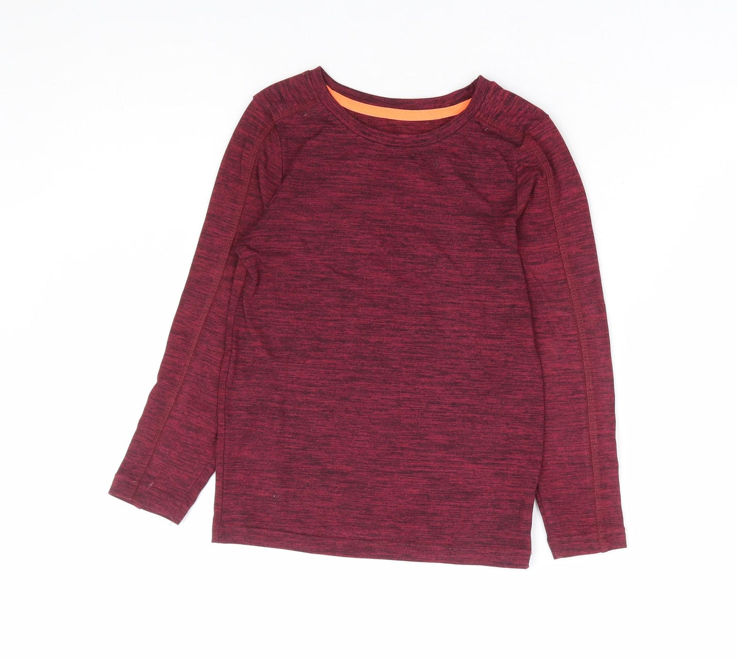 Dunnes Stores Boys Red Polyester Basic T-Shirt Size 6-7 Years Round Neck Pullover