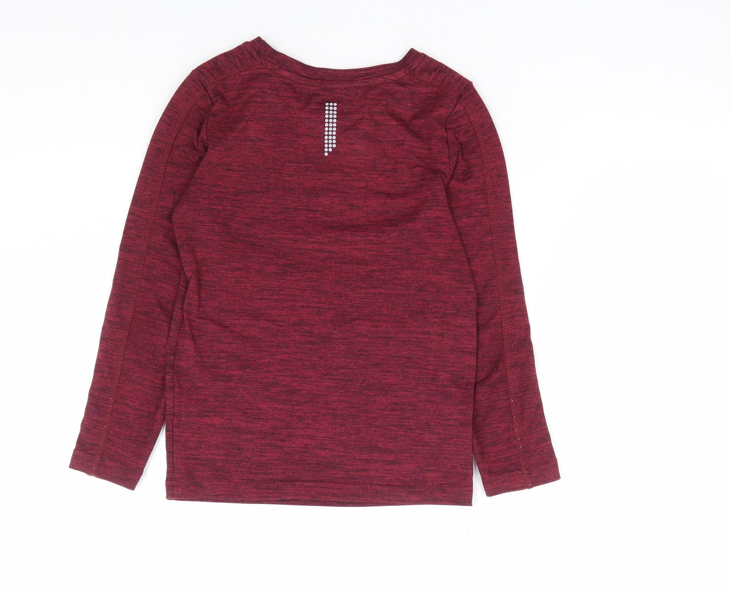 Dunnes Stores Boys Red Polyester Basic T-Shirt Size 6-7 Years Round Neck Pullover