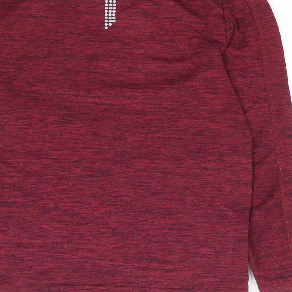 Dunnes Stores Boys Red Polyester Basic T-Shirt Size 6-7 Years Round Neck Pullover