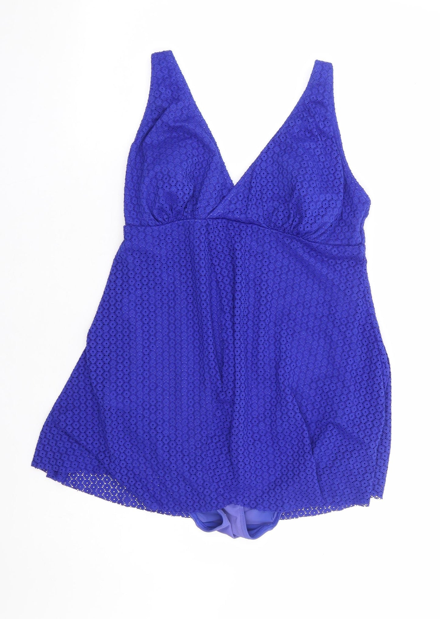 TU Womens Blue Polyester Swimdress Size 14