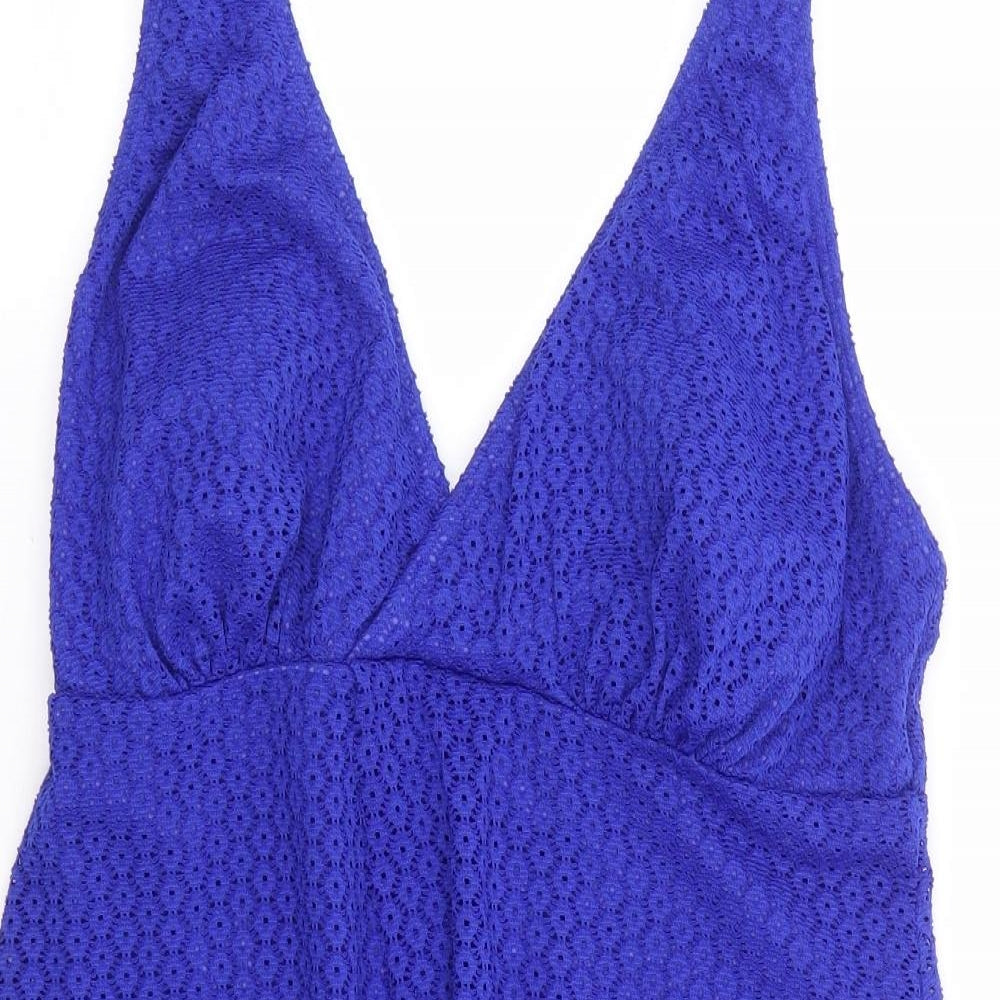 TU Womens Blue Polyester Swimdress Size 14