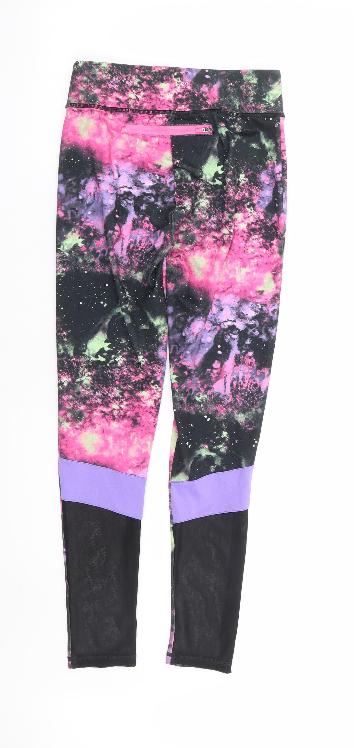 Dunnes Stores Womens Multicoloured Geometric Polyester Compression Leggings Size 25 in L26 in Regular Pullover - Space Print