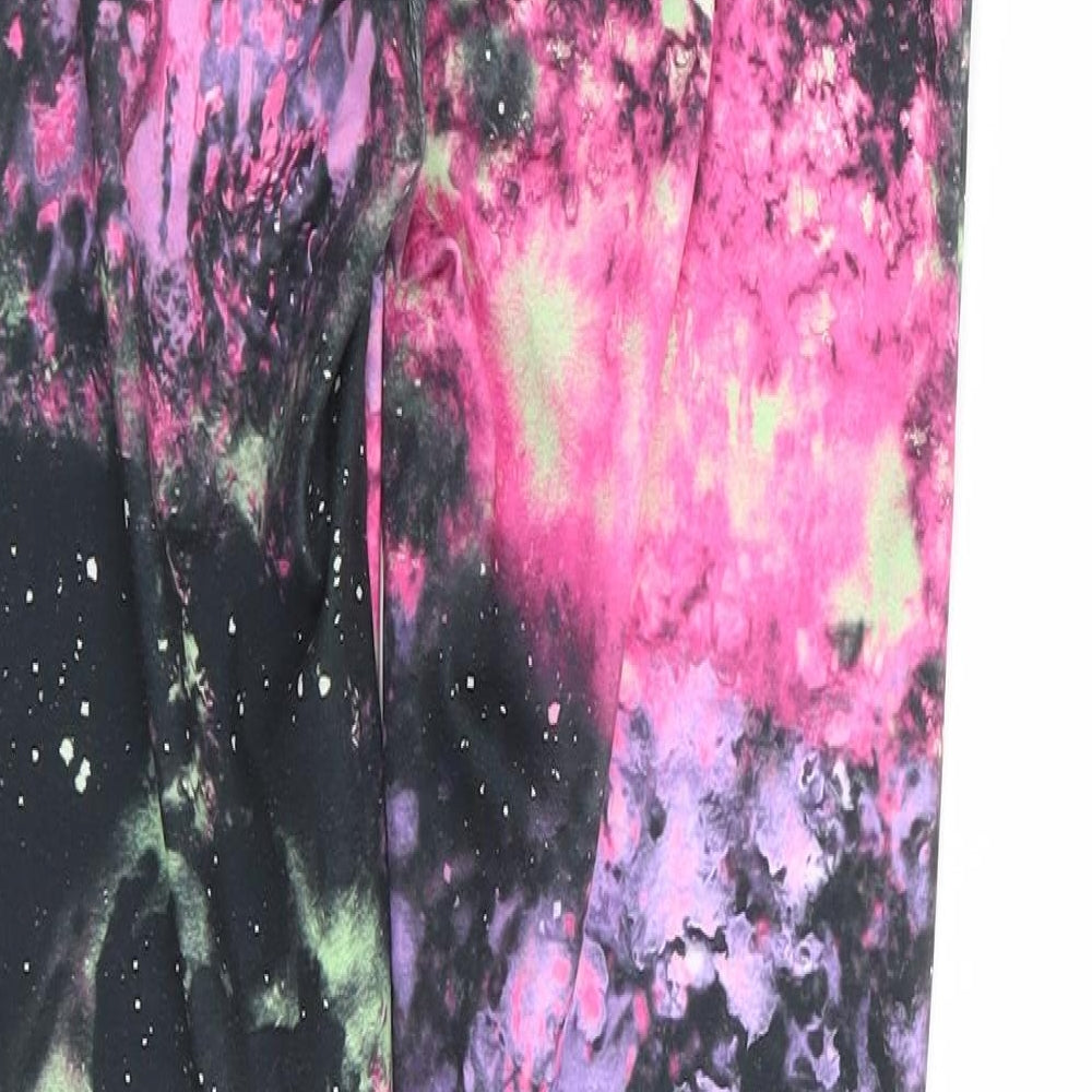 Dunnes Stores Womens Multicoloured Geometric Polyester Compression Leggings Size 25 in L26 in Regular Pullover - Space Print