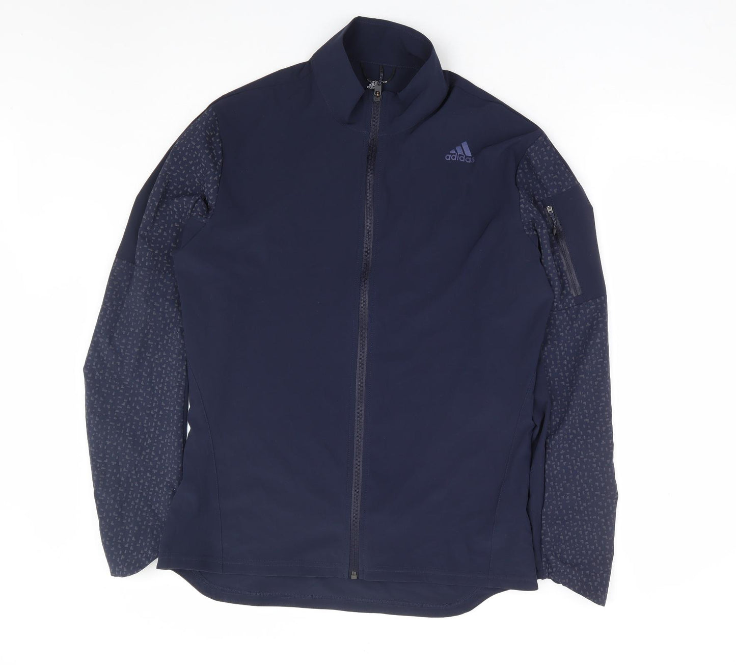 adidas Mens Blue Geometric Jacket Size M Zip