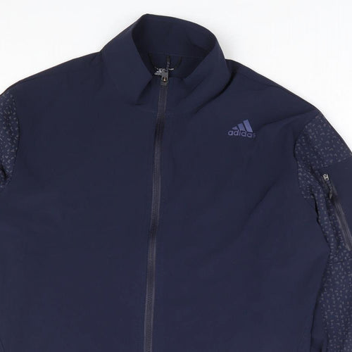 adidas Mens Blue Geometric Jacket Size M Zip