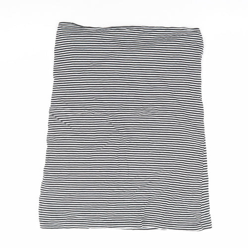 Dorothy Perkins Womens Black Striped 100% Cotton Basic Tank Size 14 Off the Shoulder - Ruched Bandeau