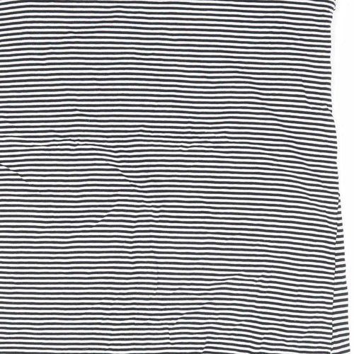 Dorothy Perkins Womens Black Striped 100% Cotton Basic Tank Size 14 Off the Shoulder - Ruched Bandeau