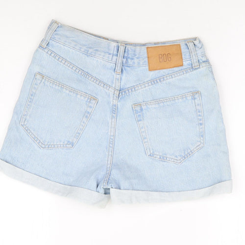 Urban Outfitters Womens Blue Cotton Mom Shorts Size 26 in L4 in Regular Zip