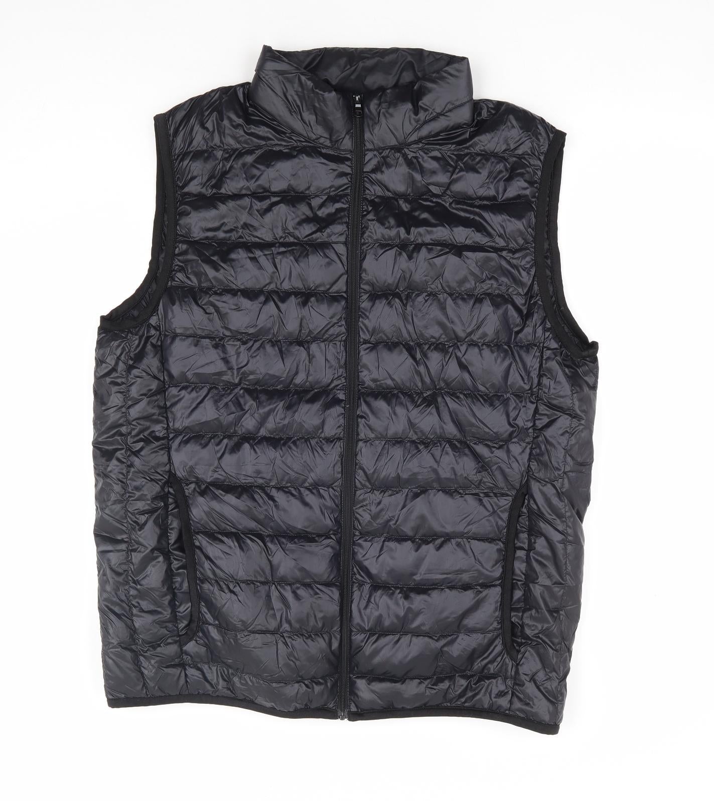 Uniqlo Mens Black Gilet Jacket Size M Zip