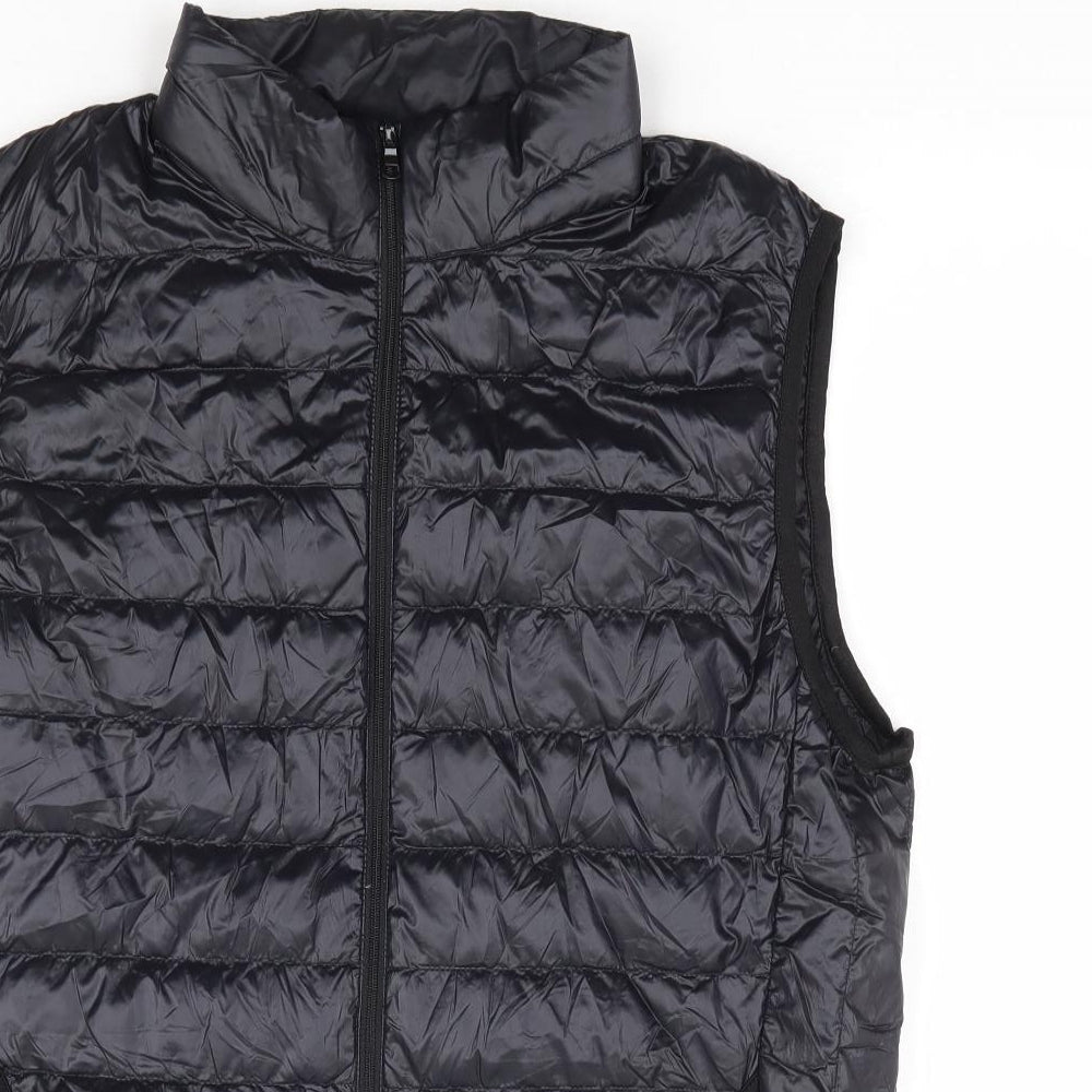 Uniqlo Mens Black Gilet Jacket Size M Zip