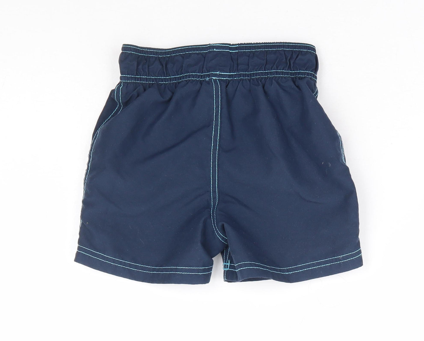 George Boys Blue Polyester Sweat Shorts Size 4-5 Years Regular Drawstring - Swim Short