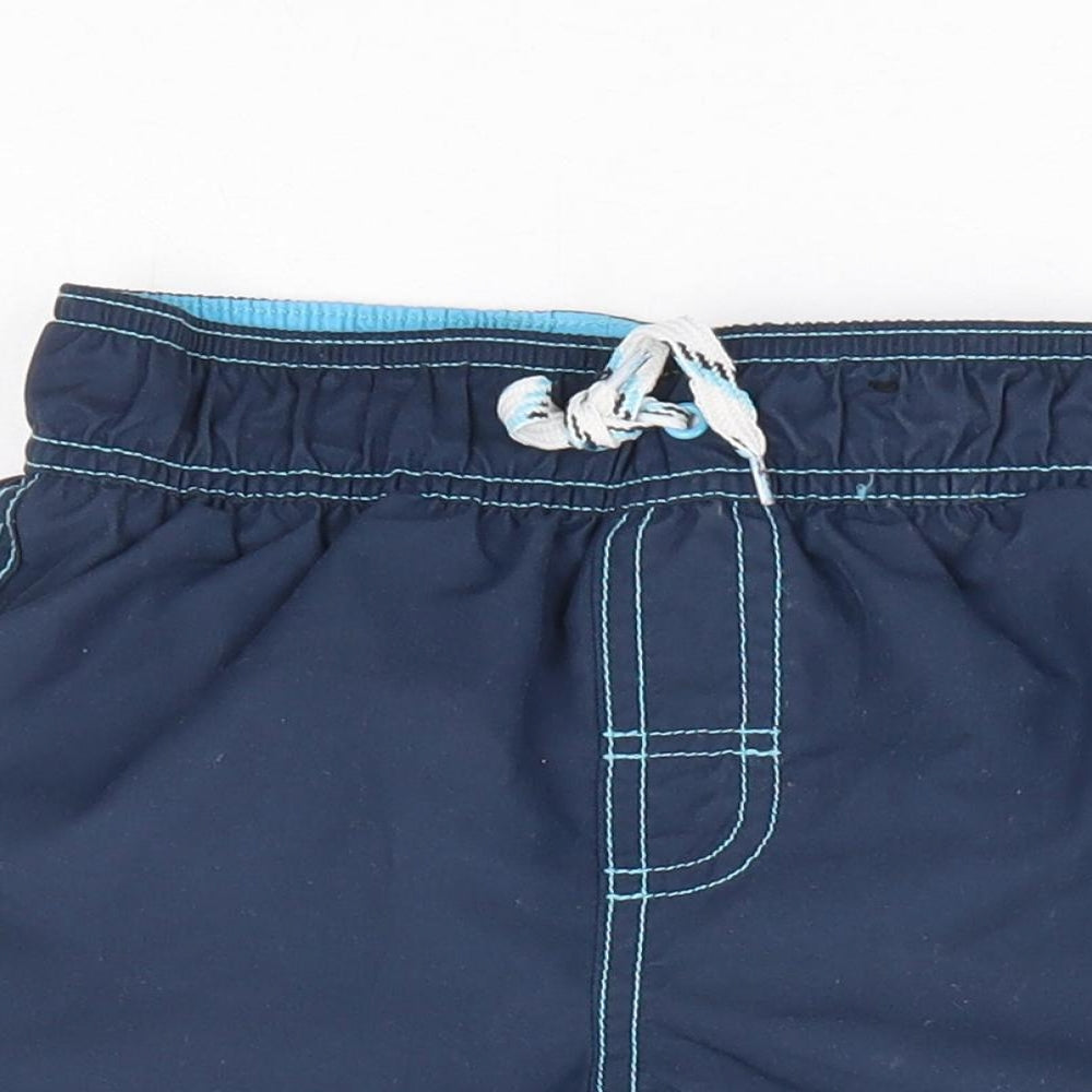 George Boys Blue Polyester Sweat Shorts Size 4-5 Years Regular Drawstring - Swim Short