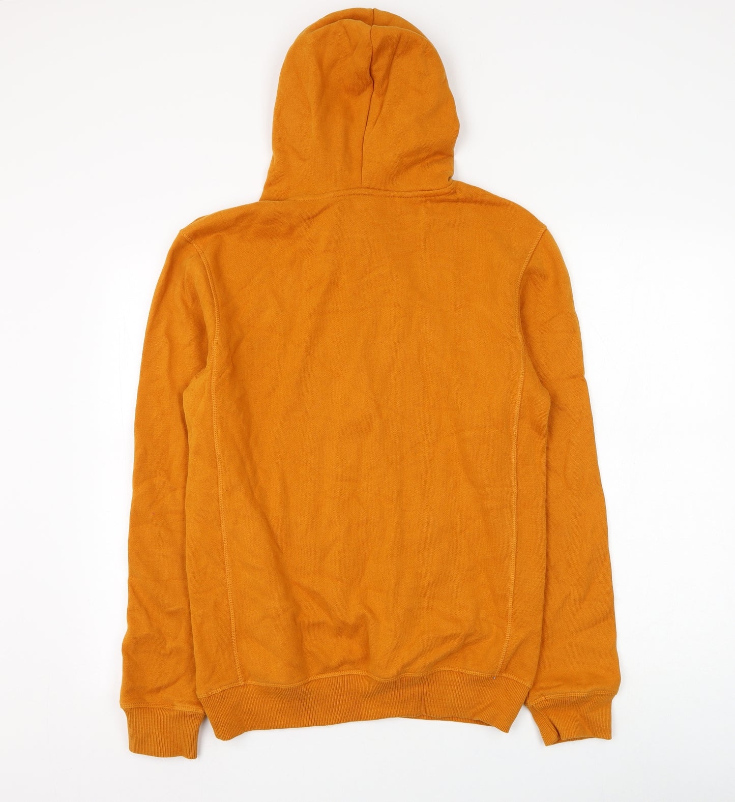 NEXT Mens Orange Cotton Pullover Hoodie Size S