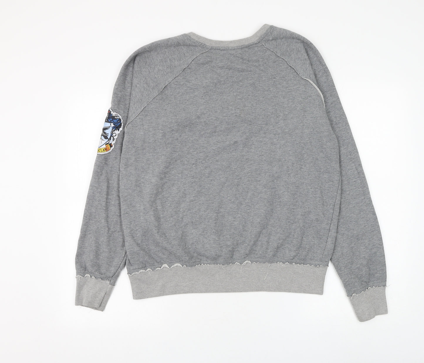 Universal Studios Womens Grey Cotton Pullover Sweatshirt Size L Lace Up - Harry Potter Ravenclaw