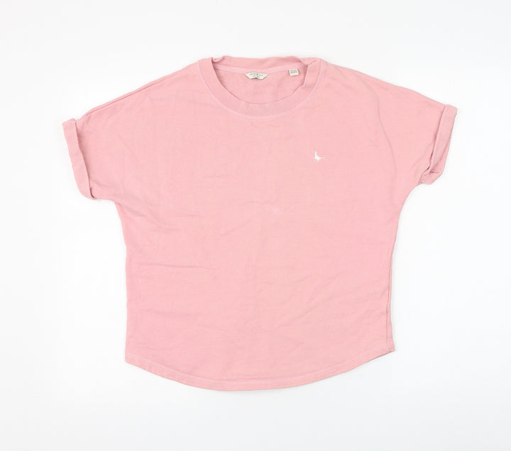 Jack Wills Womens Pink Cotton Pullover Sweatshirt Size 8 Pullover