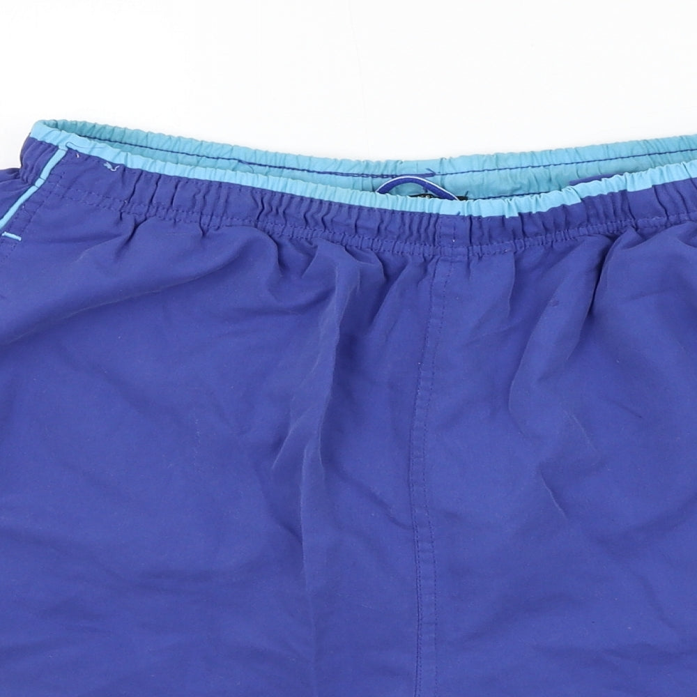 Dunnes Stores Mens Blue Polyester Sweat Shorts Size L L6 in Regular Drawstring - Swimwear