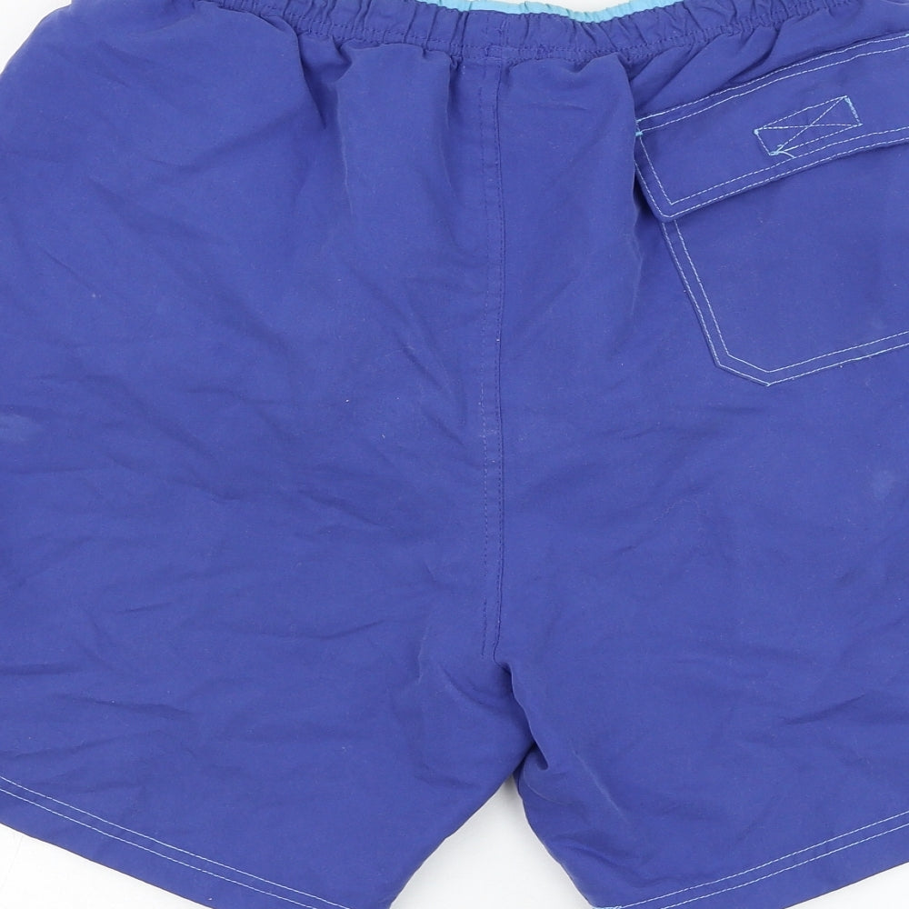 Dunnes Stores Mens Blue Polyester Sweat Shorts Size L L6 in Regular Drawstring - Swimwear