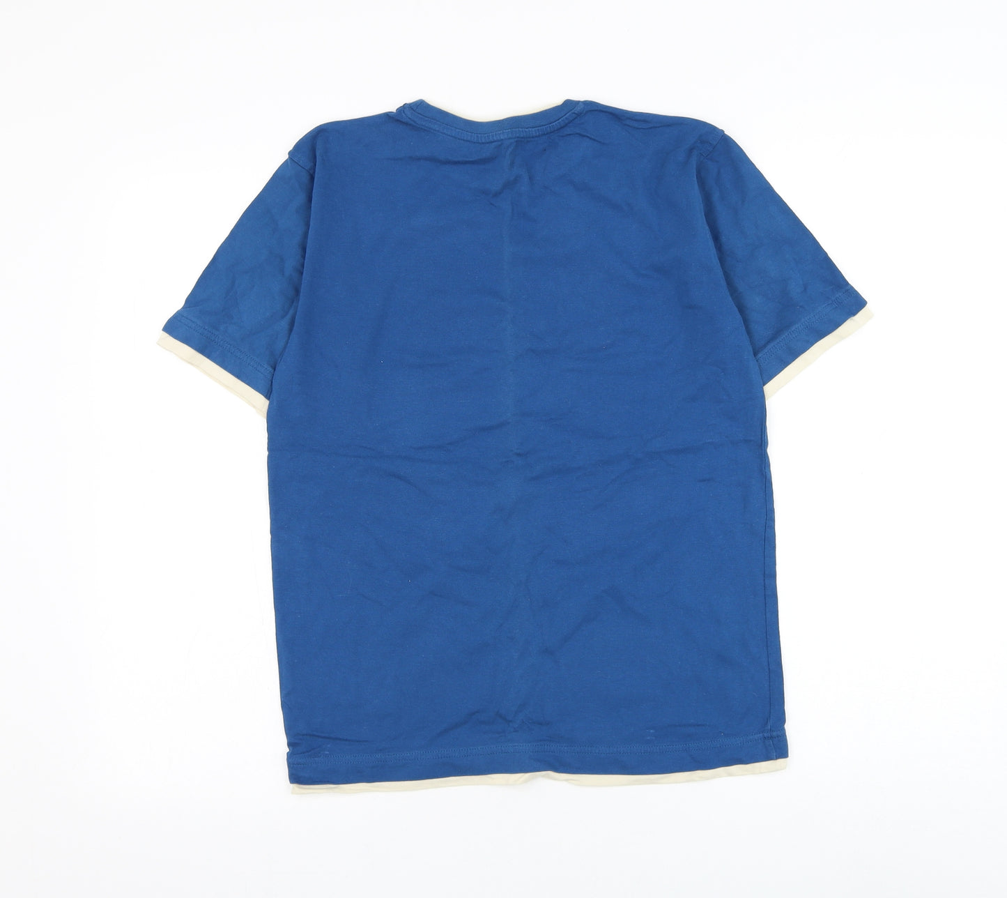 Matalan Boys Blue Cotton Basic T-Shirt Size 10-11 Years Round Neck Pullover - Vintage 66