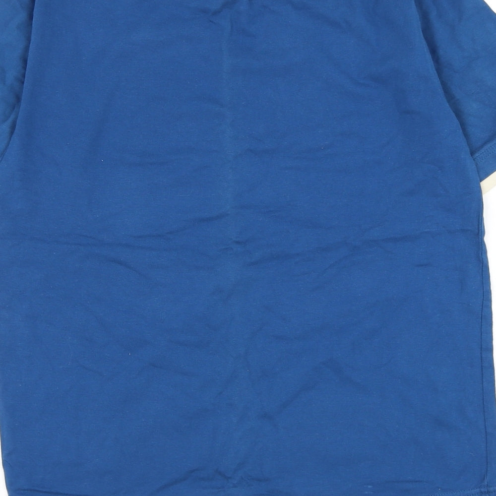 Matalan Boys Blue Cotton Basic T-Shirt Size 10-11 Years Round Neck Pullover - Vintage 66