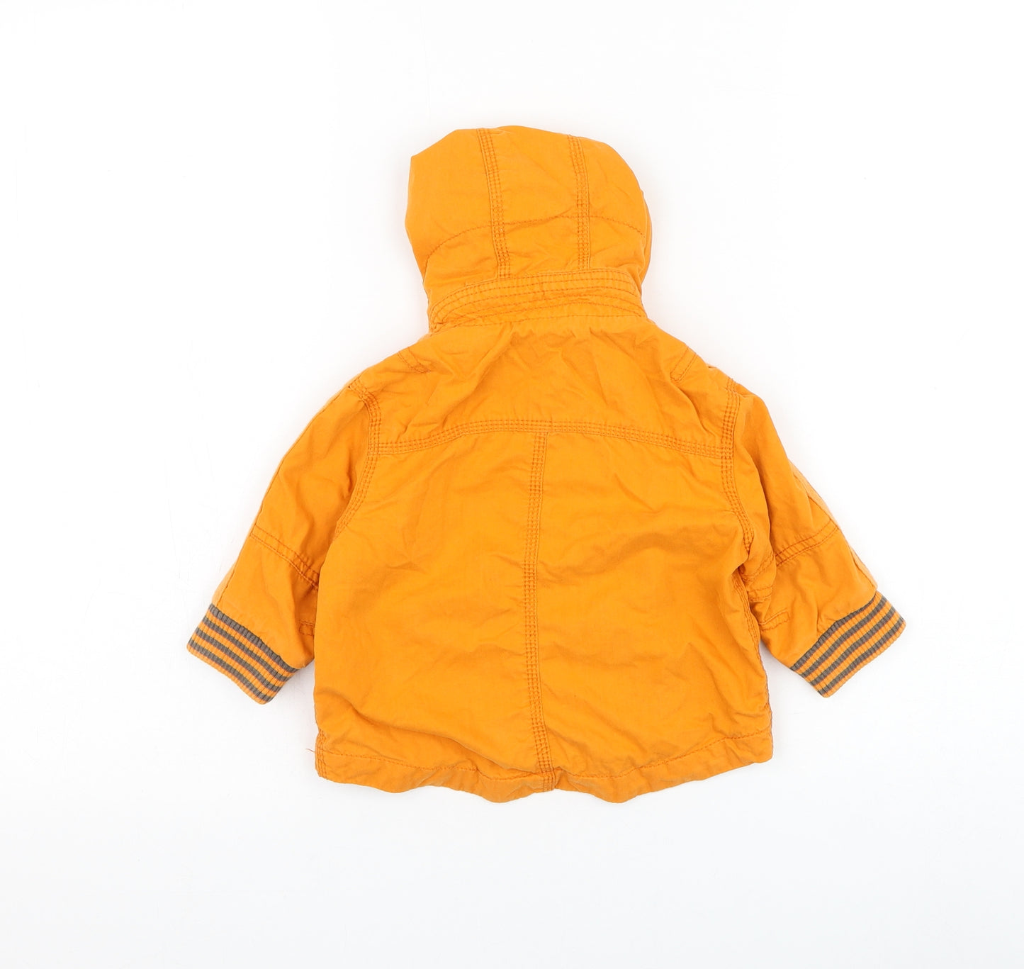 NEXT Boys Orange Windbreaker Coat Size 6-9 Months Zip