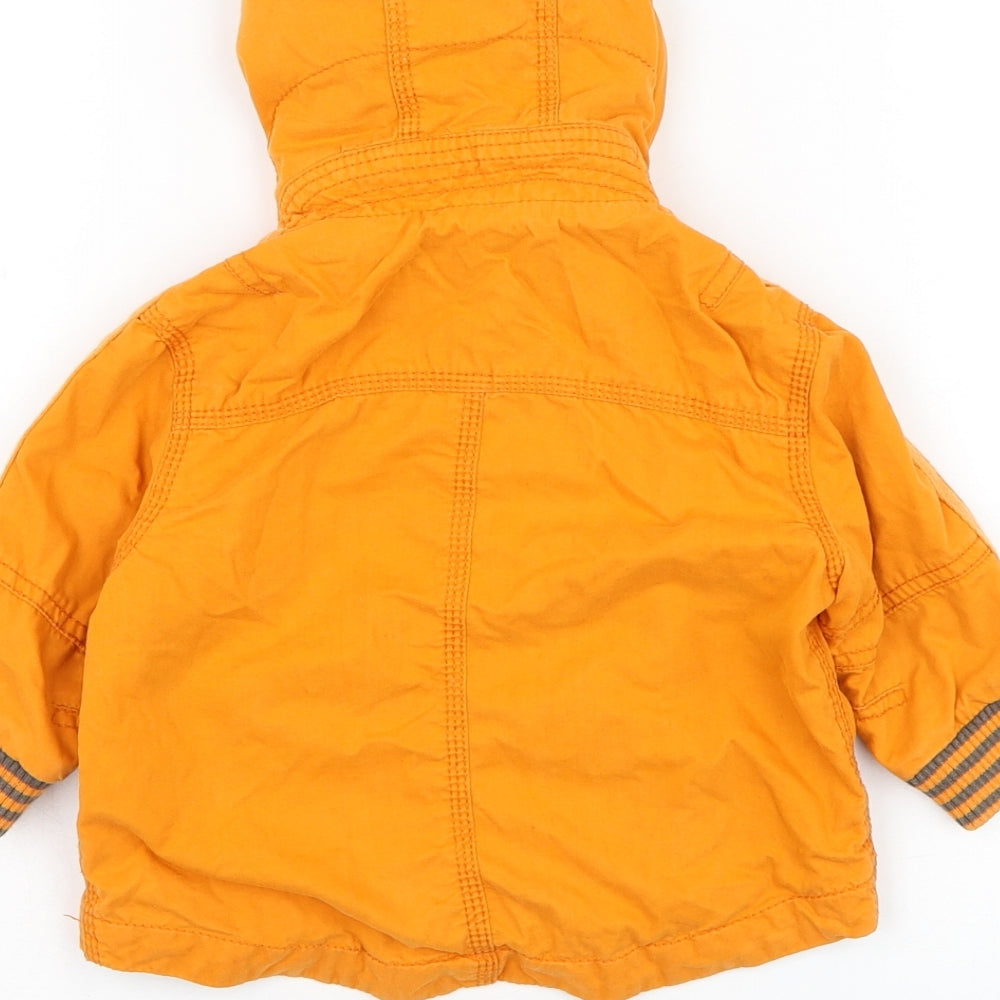 NEXT Boys Orange Windbreaker Coat Size 6-9 Months Zip