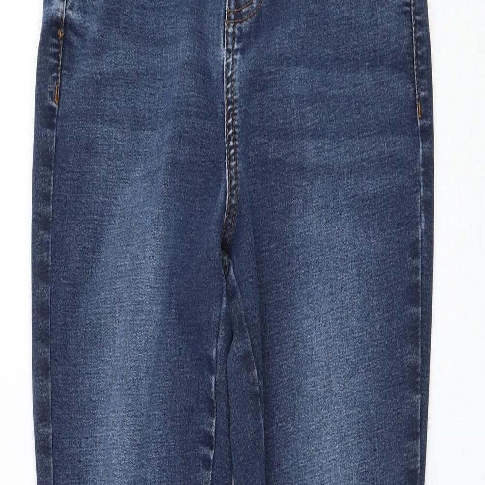 TU Womens Blue Cotton Skinny Jeans Size 8 L27 in Regular Zip