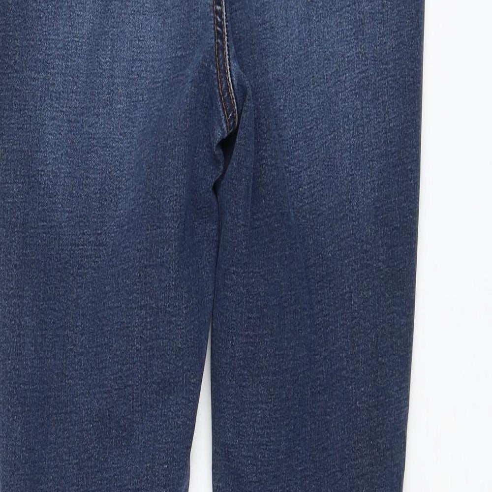 TU Womens Blue Cotton Skinny Jeans Size 8 L27 in Regular Zip
