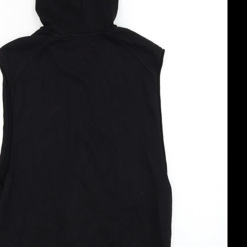 Divided by H&M Womens Black Cotton Vest Sweatshirt Size S Zip