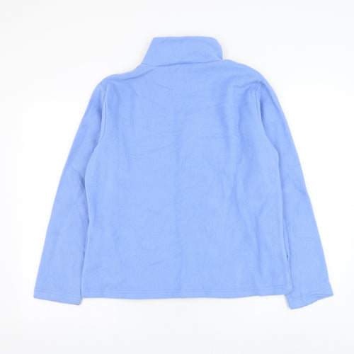Anne De Lancay Womens Blue Polyester Full Zip Sweatshirt Size S Zip