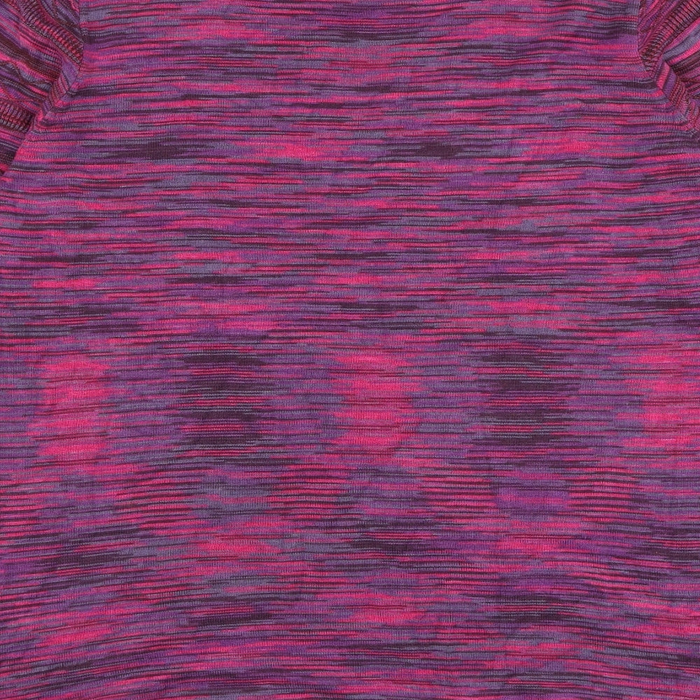 Bonmarché Womens Pink Boat Neck Striped Viscose Pullover Jumper Size 22