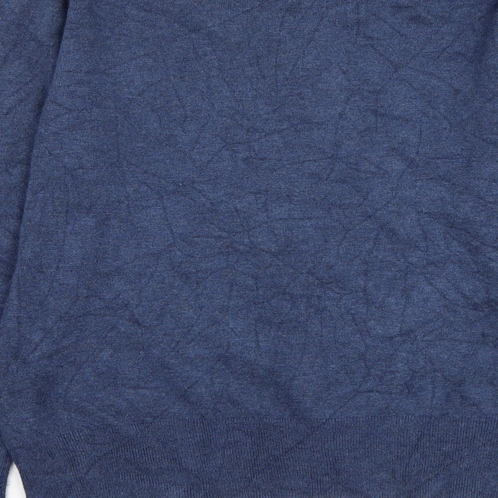 Roman Womens Blue Round Neck Viscose Pullover Jumper Size 14