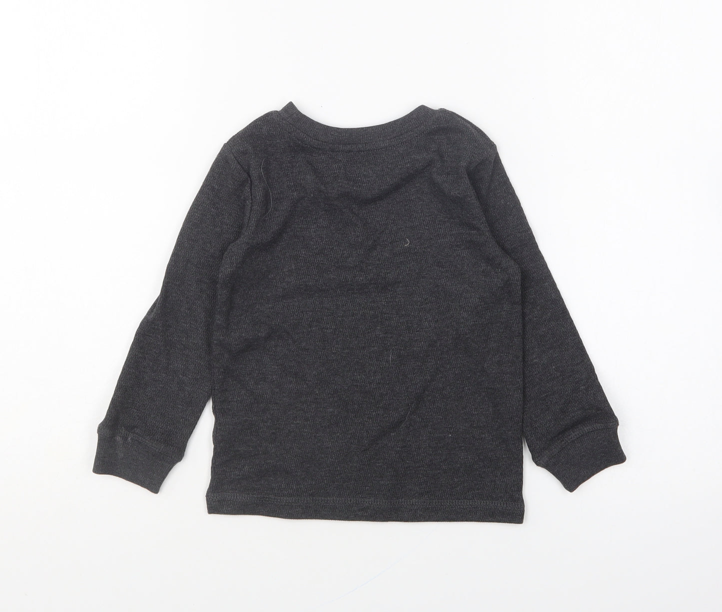 Dunnes Stores Boys Grey Cotton Basic T-Shirt Size 2-3 Years Round Neck Pullover