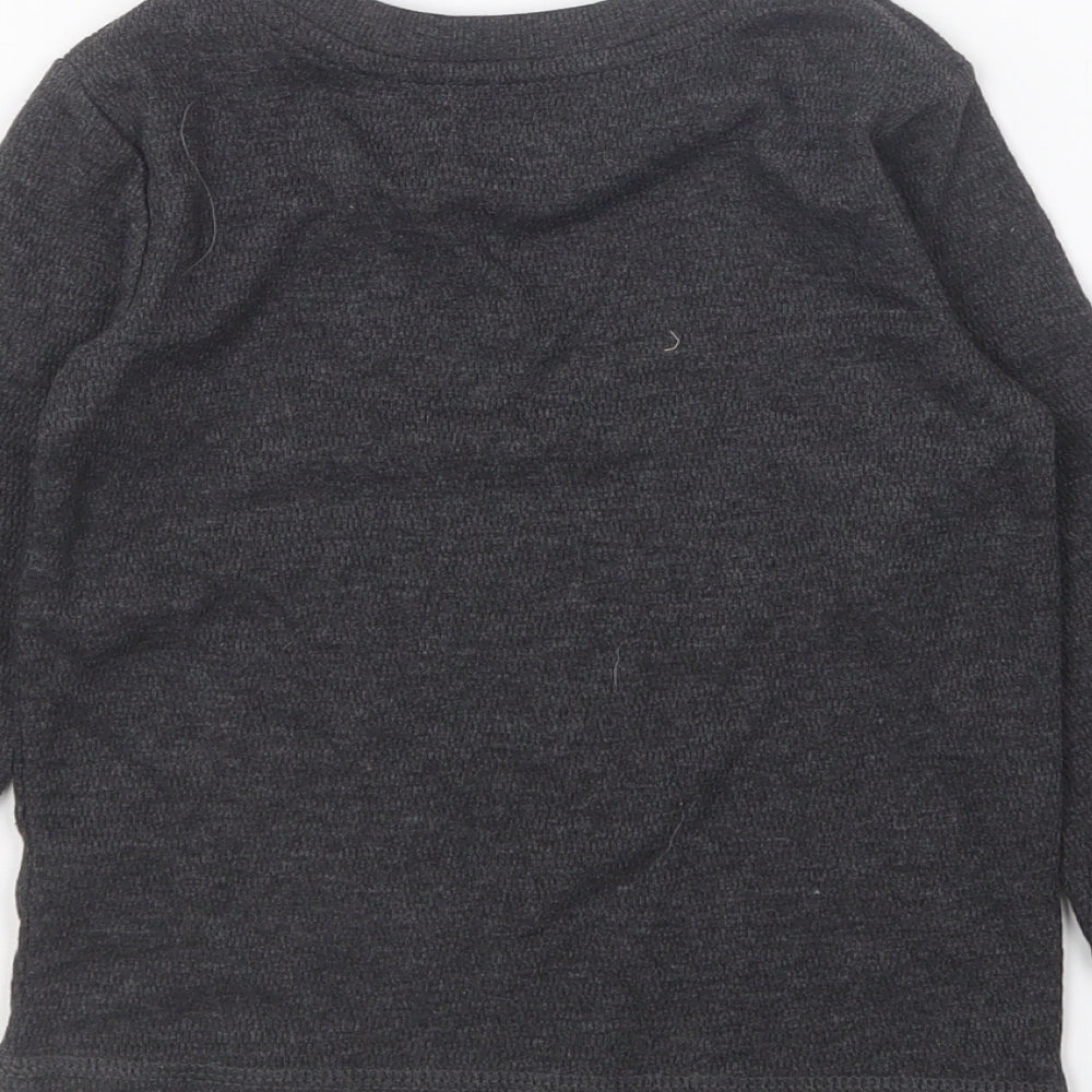 Dunnes Stores Boys Grey Cotton Basic T-Shirt Size 2-3 Years Round Neck Pullover