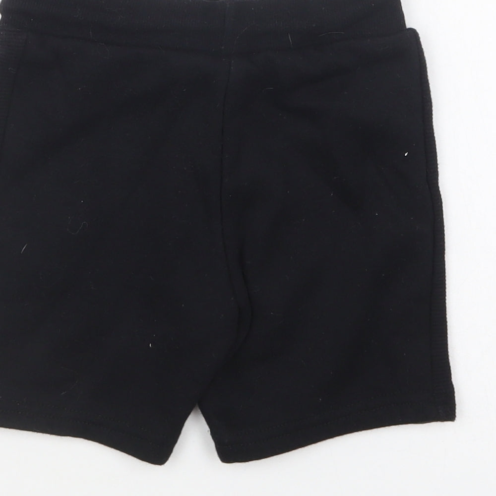 Primark Boys Black Cotton Sweat Shorts Size 2-3 Years Regular Drawstring - Buzz Lightyear