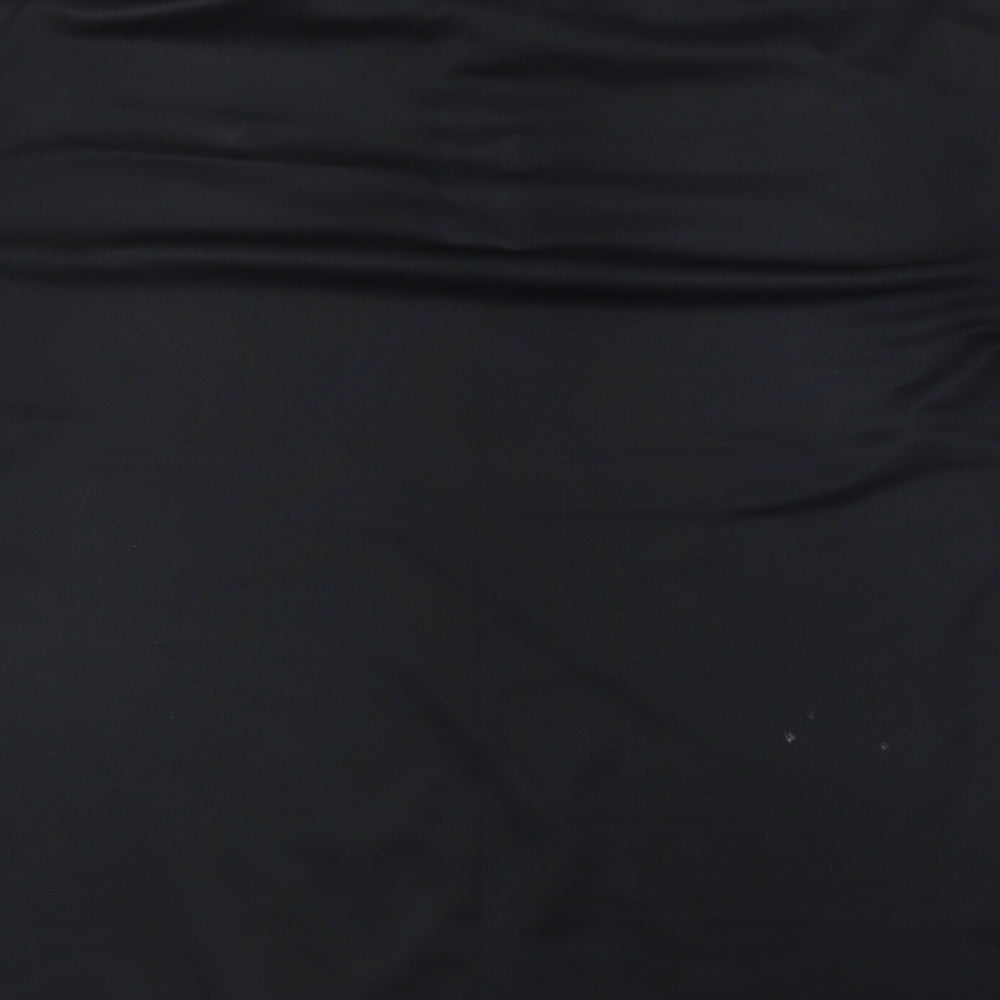 Nike Mens Black Polyester Basic Polo Size L Collared Button