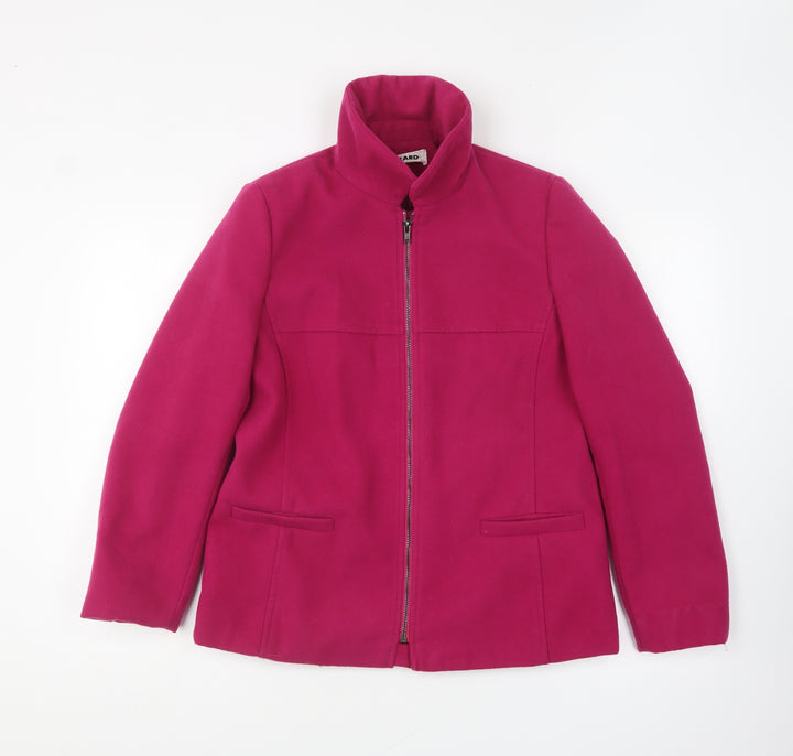 Gerard Womens Pink Overcoat Coat Size 14 Zip