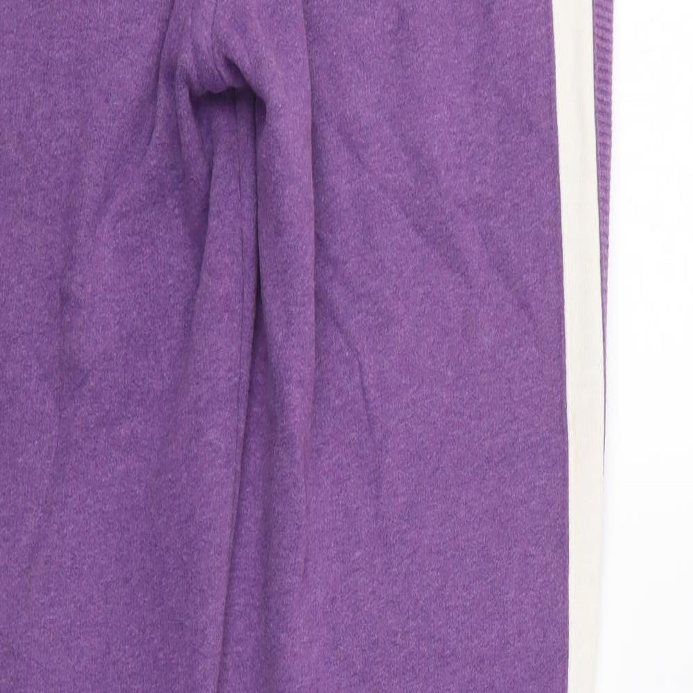 Superdry Womens Purple Polyester Jogger Trousers Size S L27 in Regular Drawstring